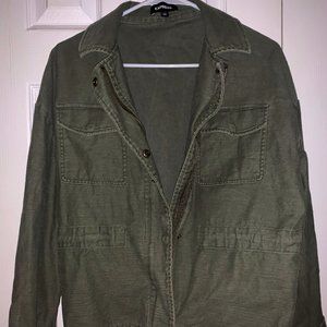 EXPRESS Army Green Collared Jacket